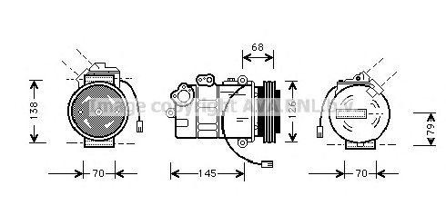 Компрессор кондиционера AIAK011 AVA