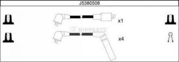 Ккомплект проводов зажигания J5380508 H B JAKOPARTS NIPPARTS