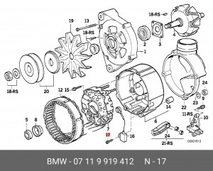 Болт 07 11 9 919 412 BMW