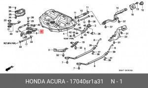 Фильтр, подъема топлива 17040-SR1-A31 HONDA