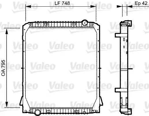 Радиатор, охлаждение двигател 733487 VALEO PHC
