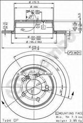 Тормозной диск 08.5346.10 BREMBO