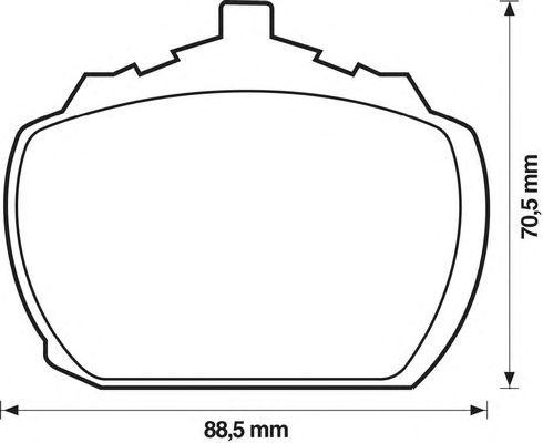 Комплект тормозных колодок, диско 571233B BENDIX JURID