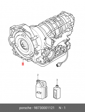 Автоматическая коробка передач 98730001121 PORSCHE