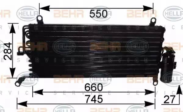 Конденсатор, кондиционер 8FC351037301 HELLA