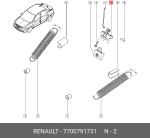 Замок крышки багажника 7700791731 RENAULT