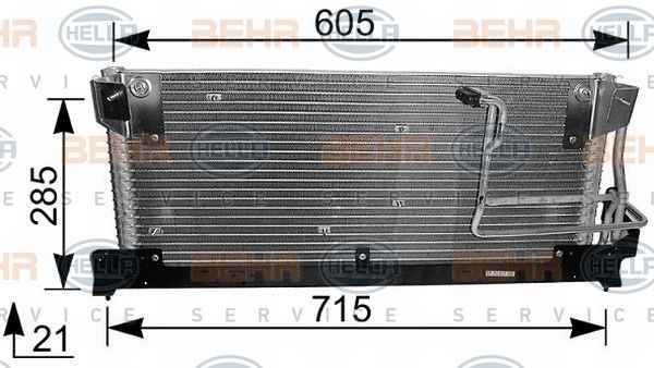 Конденсатор, кондиционер 8FC 351 037-381 HELLA
