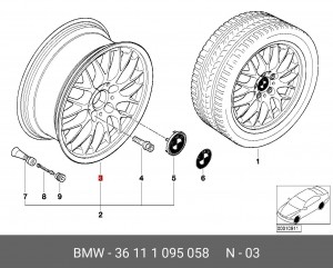Диск колеса 36 11 1 095 058 BMW