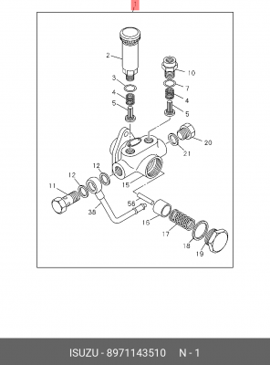 Топливный насос; Насос, топливоподающяя система 8-97114-351-0 ISUZU