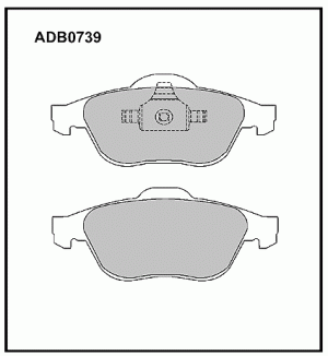 Колодки тормозные дисковые ADB0739 ALLIED NIPPON