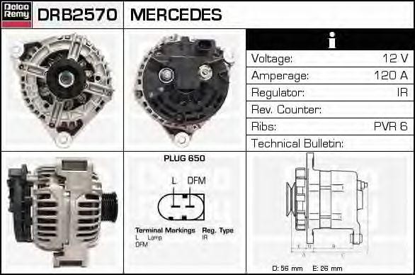 Генератор DRB2570 DELCO REMY