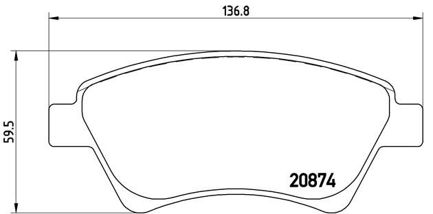 Комплект тормозных колодок, диско P68034 BREMBO