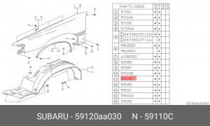 Деталь 59120AA030 SUBARU