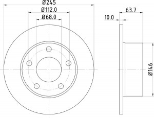 Тормозной диск MDC828 MINTEX