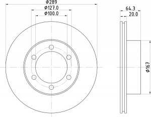 Тормозной диск MDC891 MINTEX