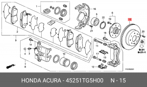 Диск тормозной 45251TG5H00 HONDA