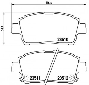 Комплект тормозных колодок, диско P83051 BREMBO