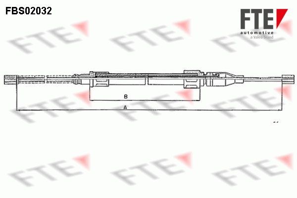 Трос, стояночная тормозная система FBS02032 FTE
