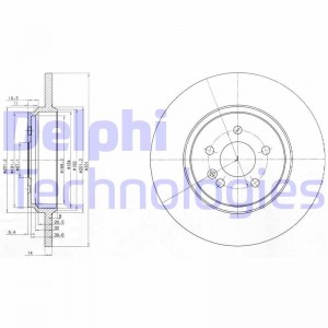 Тормозной диск BG3728 DELPHI
