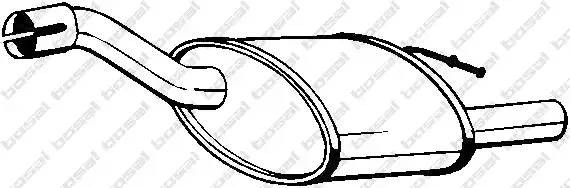 Глушитель выхлопных газов конечный 154-371 BOSAL