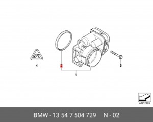 Прокладка, корпус впускного коллектора 13 54 7 504 729 BMW