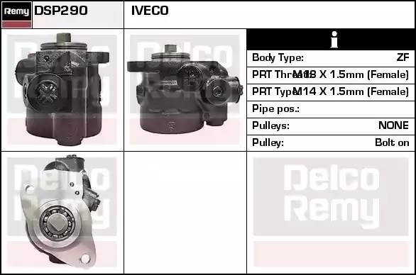 Гидравлический насос, рулевое управление DSP290 DELCO REMY