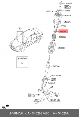 Отбойник амортизатора подвески 546263F600 HYUNDAI KIA