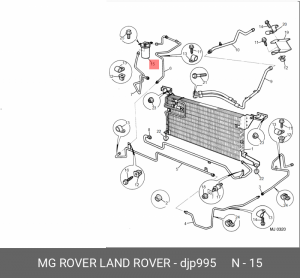 Осушитель, кондиционер DJP995 MG ROVER LAND ROVER