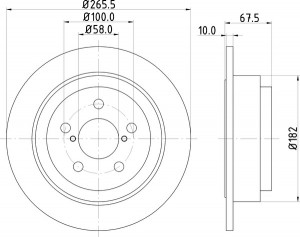 Тормозной диск MDC801 MINTEX