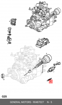 Пружина 90487027 GENERAL MOTORS