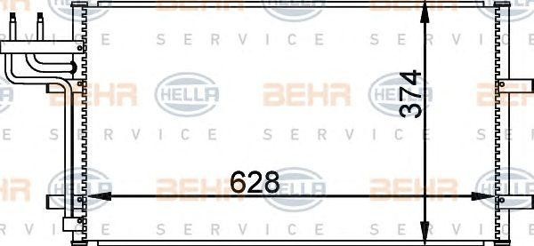 Конденсатор, кондиционер 8FC 351 301-731 HELLA