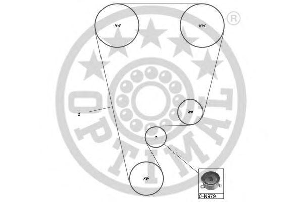 Комплект ремня ГРМ SK-1436 OPTIMAL