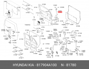 Упругий элемент, крышка багажника / помещения для груза 817904A100 HYUNDAI KIA