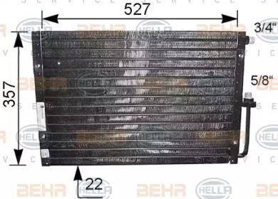 Конденсатор, кондиционер 8FC351039071 HELLA
