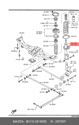 Амортизатор BC1G28900D MAZDA