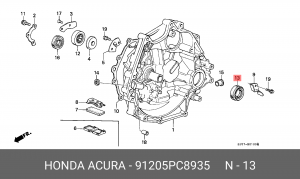Уплотняющее кольцо, дифференциал 91205PC8935 HONDA