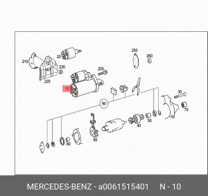 Стартер A0061515401 MERCEDES BENZ