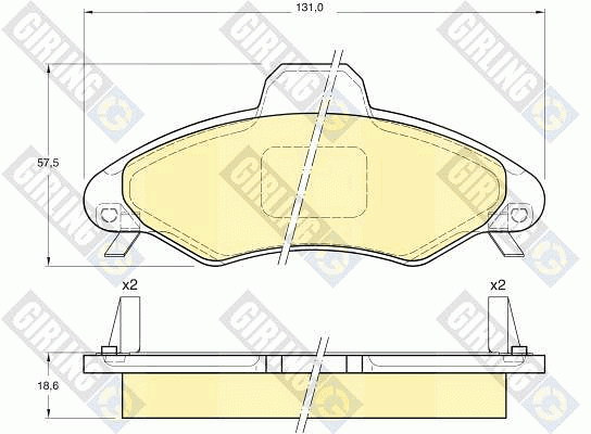 Комплект тормозных колодок, диско 6113493 GIRLING