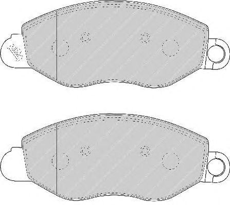 Комплект тормозных колодок, диско FSL1461 FERODO