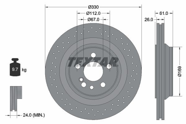 Тормозной диск 92124300 TEXTAR