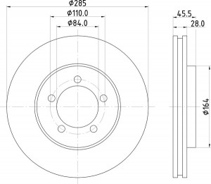 Тормозной диск MDC884 MINTEX