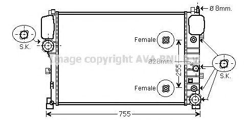 Радиатор охлаждения ДВС MS2447 AVA