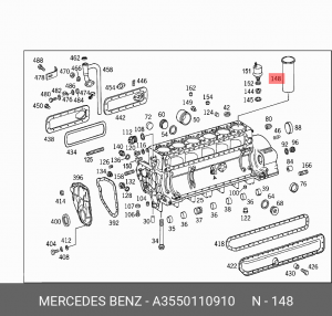 Гильза цилиндра ДВС A3550110910 MERCEDES BENZ
