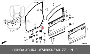 Петля - шарнир открывания двери 67450SNEA01ZZ HONDA