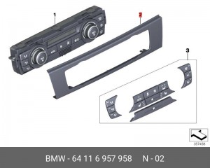 Панель управления 64116957958 BMW