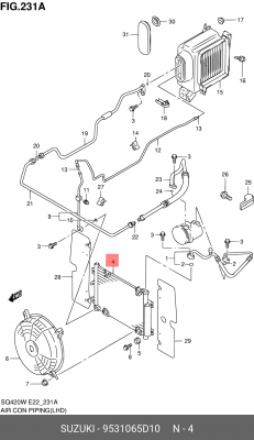 Конденсатор, кондиционер 95310-65D10 SUZUKI