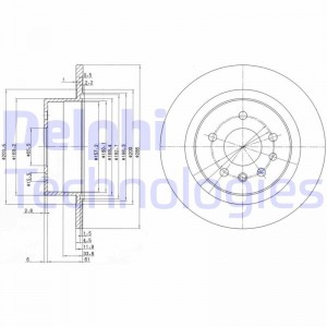 Тормозной диск BG2986 DELPHI