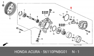 Гидравлический насос, рулевое управление 56110PNBG01 HONDA