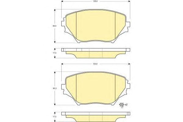 Комплект тормозных колодок, диско 6132519 GIRLING