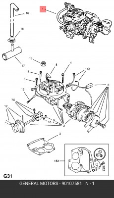 Карбюратор 90107581 GENERAL MOTORS